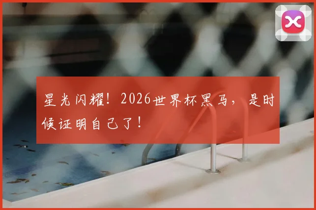 星光闪耀！2026世界杯黑马，是时候证明自己了！